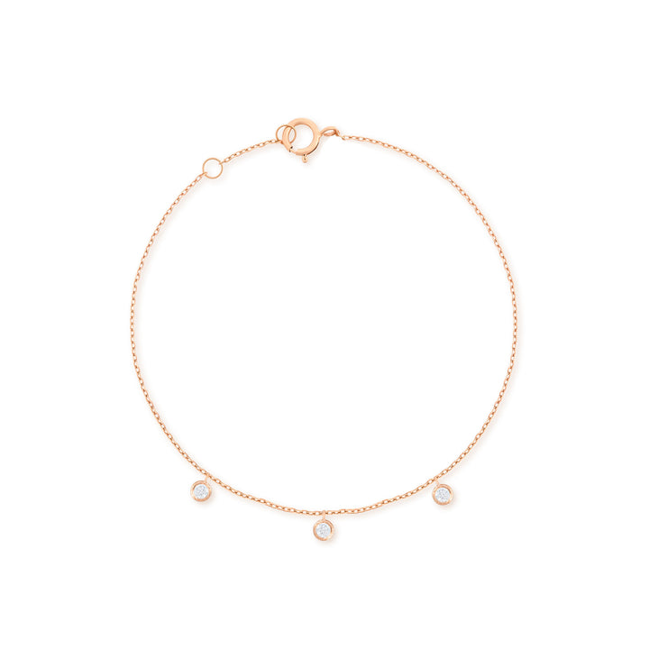 Baumeln 18K Roségold Armband W. Diamanten