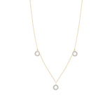 Dangling Round Halskette aus 18K Gold mit Diamanten