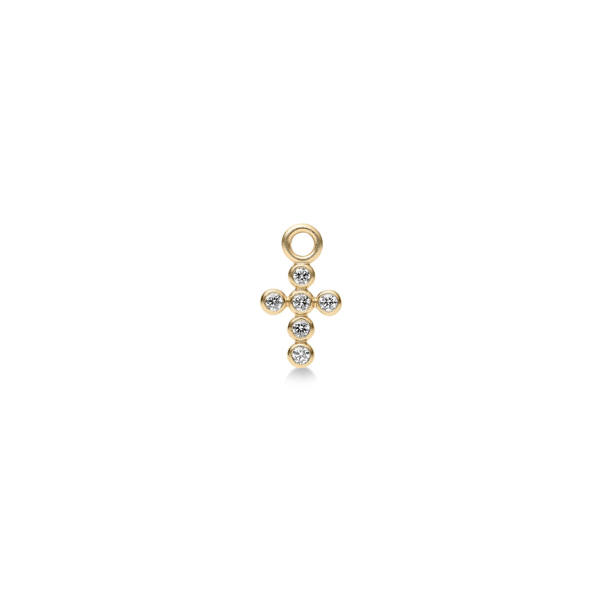 diamond cross ear pendant g h si brilliant cut diamonds single