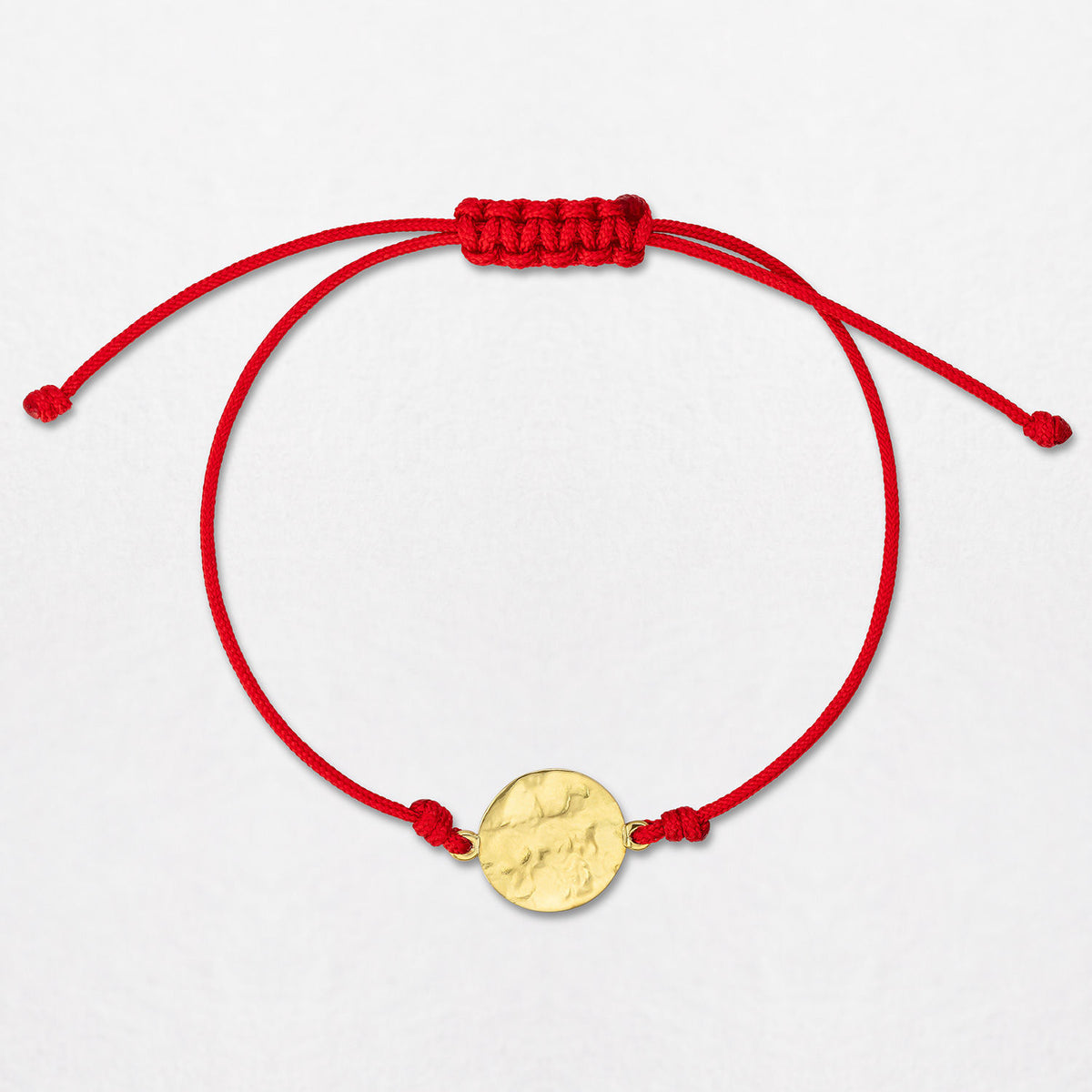Sun Disc Cord 18k Guld Armbånd