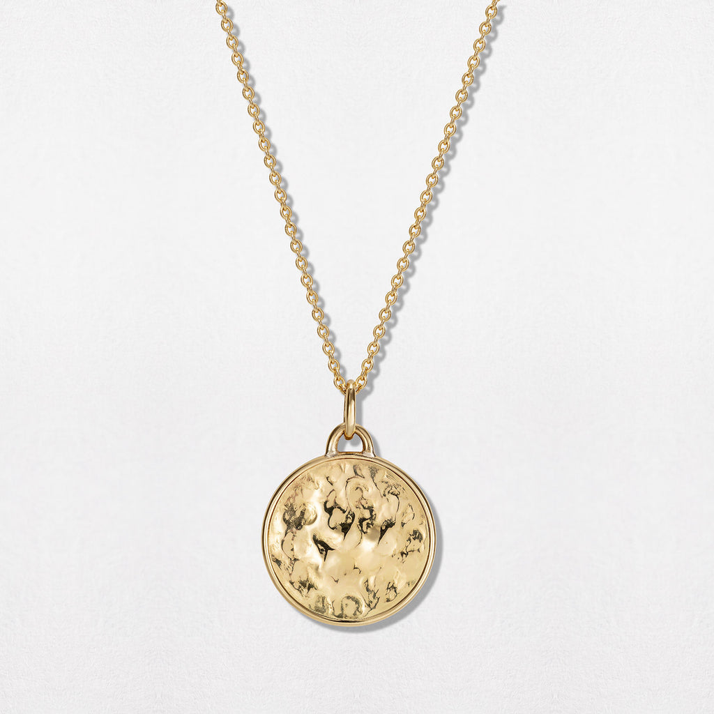 Sun Disc 18K Gold Necklace
