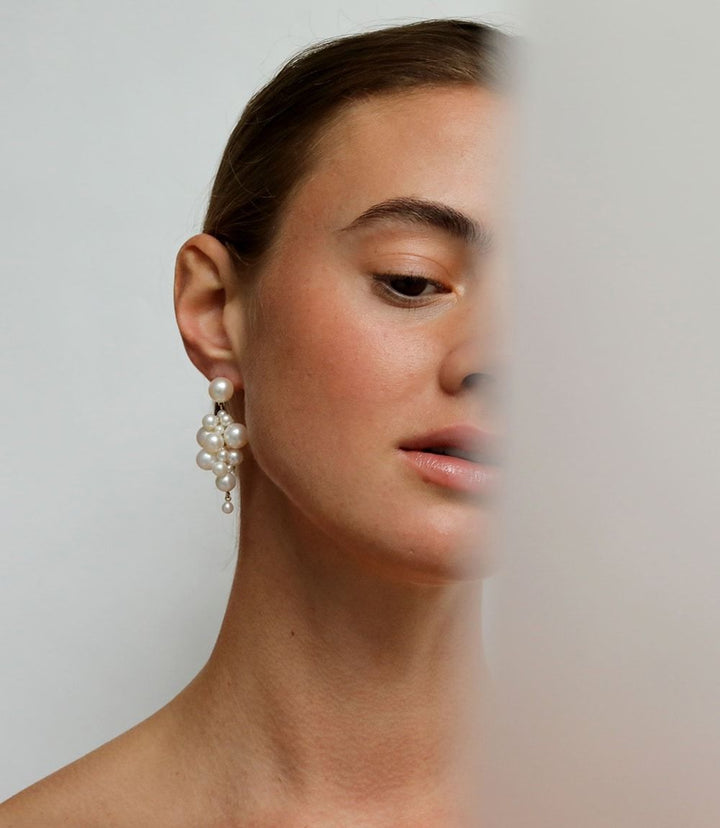 Botticelli Grande Single 14K Gold Earring w. Pearl