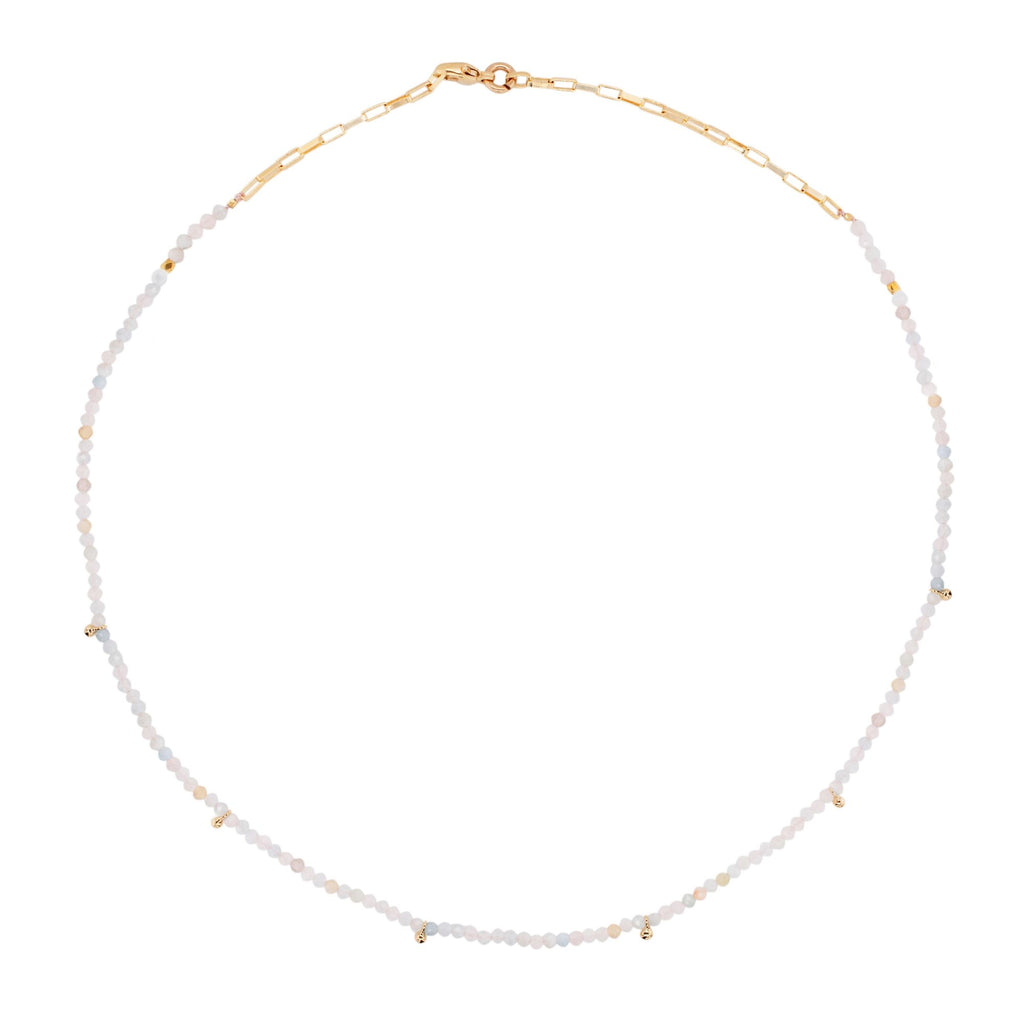 Multi Gold Plated Necklace w. Beryl