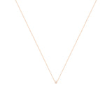 Dot 18K Rose Gold Necklace w. Diamond
