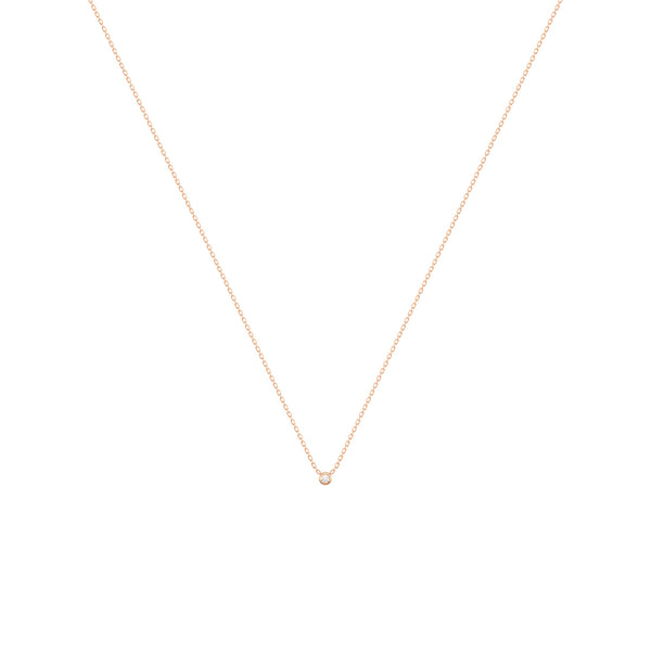 Alexa Fine Jewelry | Dot 18K Rosaguld Halskæde m. Diamant