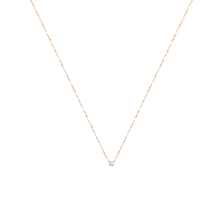Punkt 18K Roségold Halskette w. Diamant