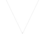 Dot 18K White Gold Necklace w. Diamond