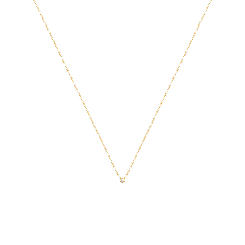 Alexa Fine Jewelry | Dot 18K Gold Necklace w. Diamond