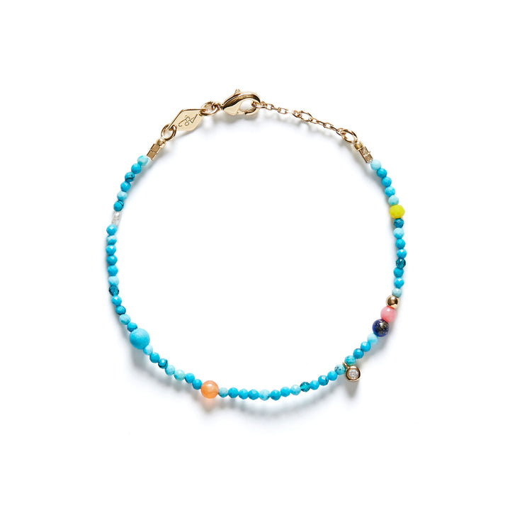DOTTY GOLD PALATED Armband W. Gemischte Perlen