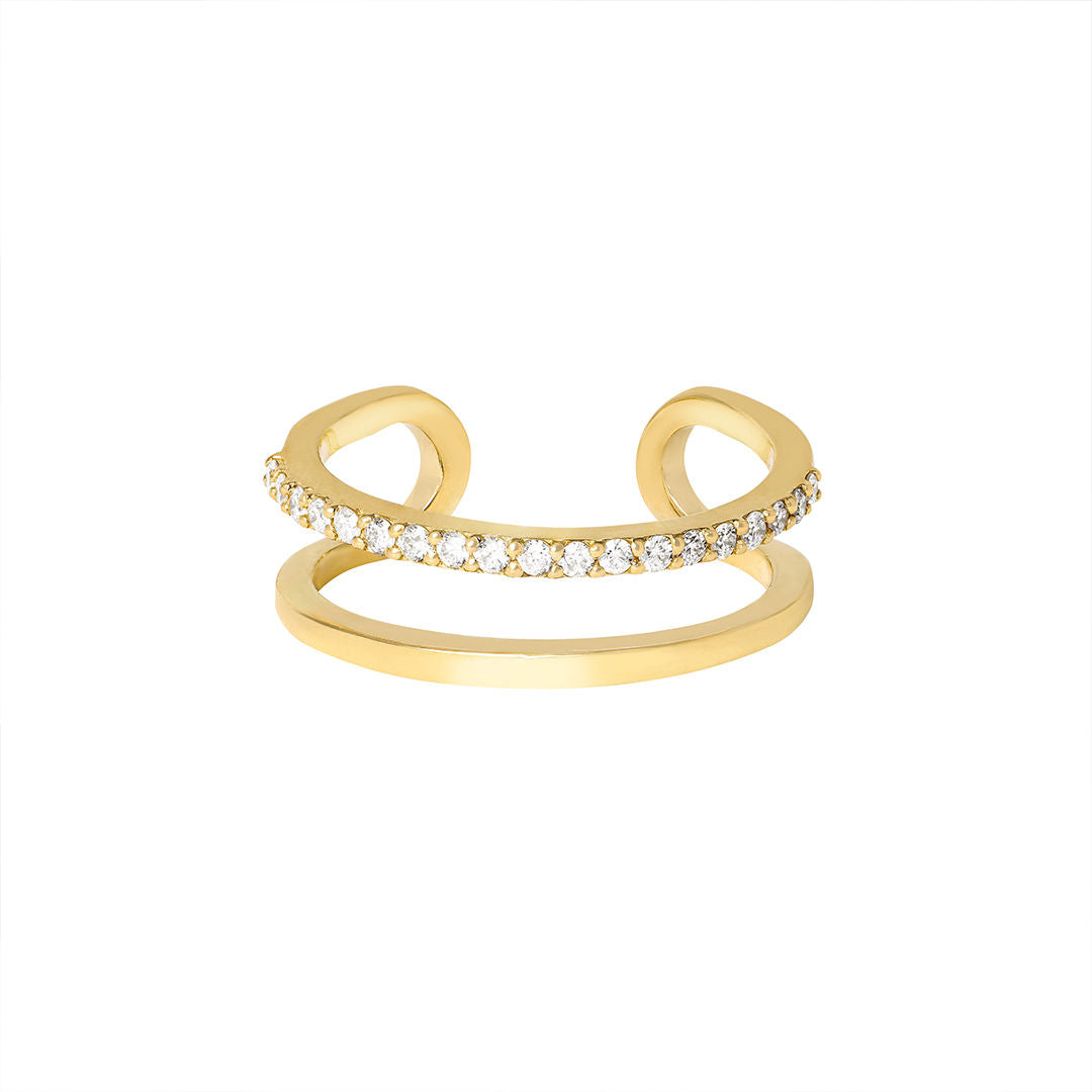 Double Trouble 18K Guld Ring m. Diamanter