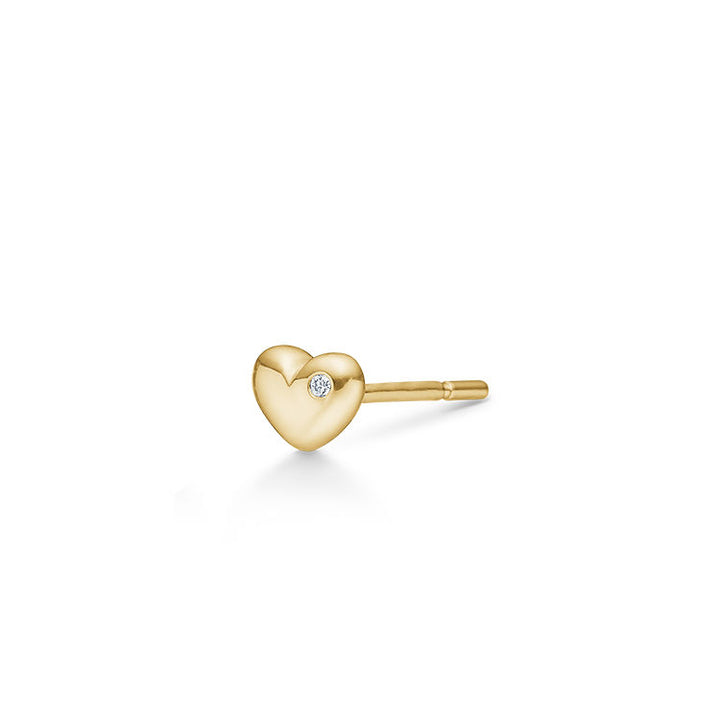 Rock mein Herz 18K Gold Stud w. Diamant