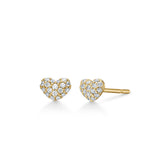 Rock My Heart Pavé 18K Guld Ørestik m. Diamanter
