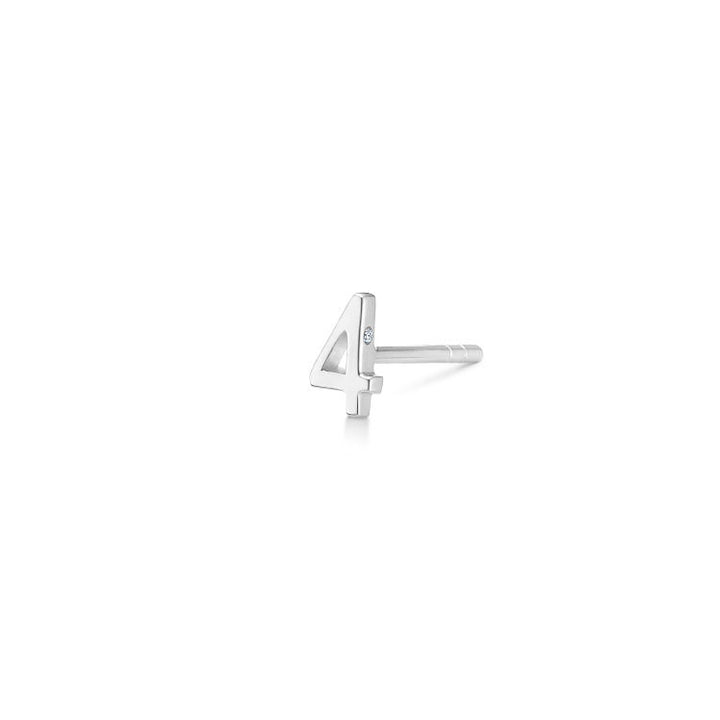 My 4 18K Whitegold Stud w. Diamond