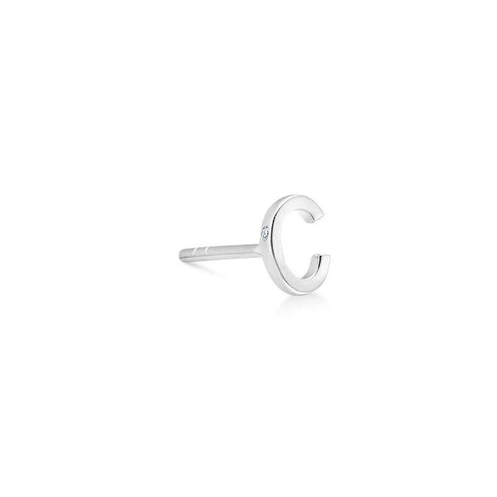 My C 18K Whitegold Stud w. Diamond