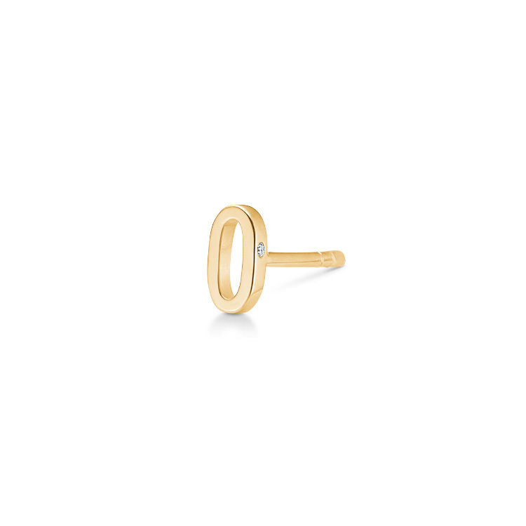 My 0 18K Gold Stud w. Diamond