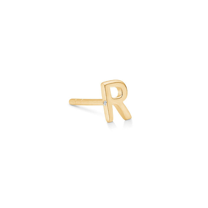 My R 18K Gold Stud w. Diamond
