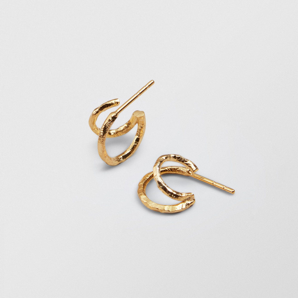 Ringo Double Creol 18K Gold Hoops