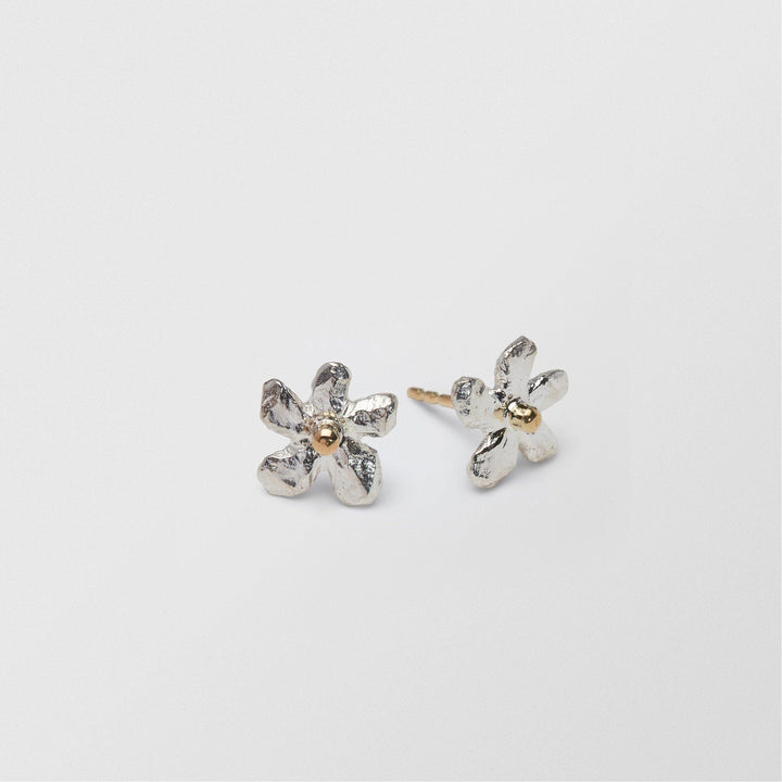 Ringo Flower 18K Gold & Silver Studs