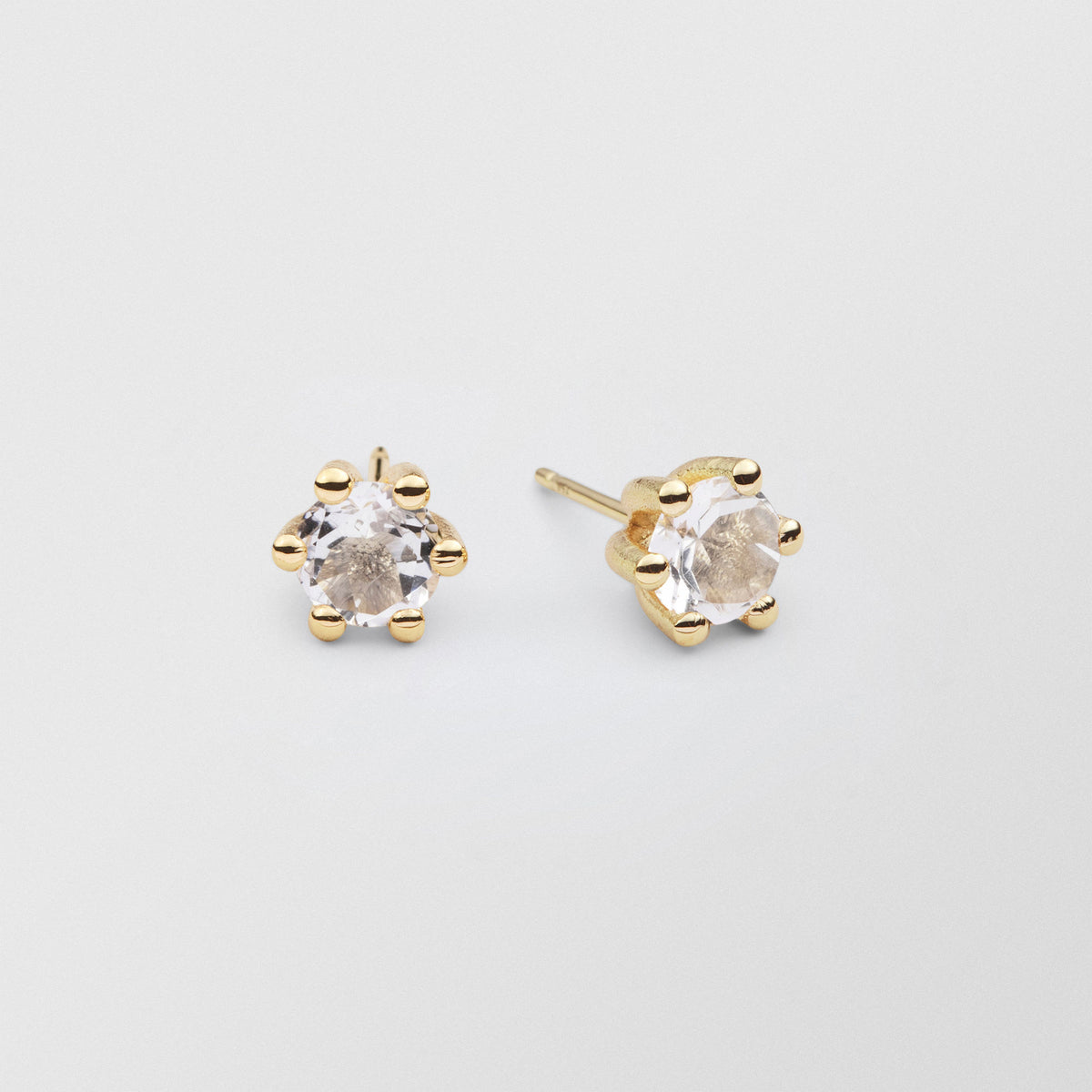 Cocktail 18k Guld Ørestikker m. 6 mm Krystaller