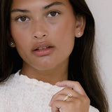 Frosty 18K Guld Ørestikker m. 6 diamanter