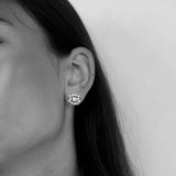 Frosty 18K Hvidguld Ørestikker m. 24 diamanter