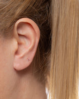 Horse Shoe 18K Gold, Whitegold or Rosegold Stud w. Diamonds