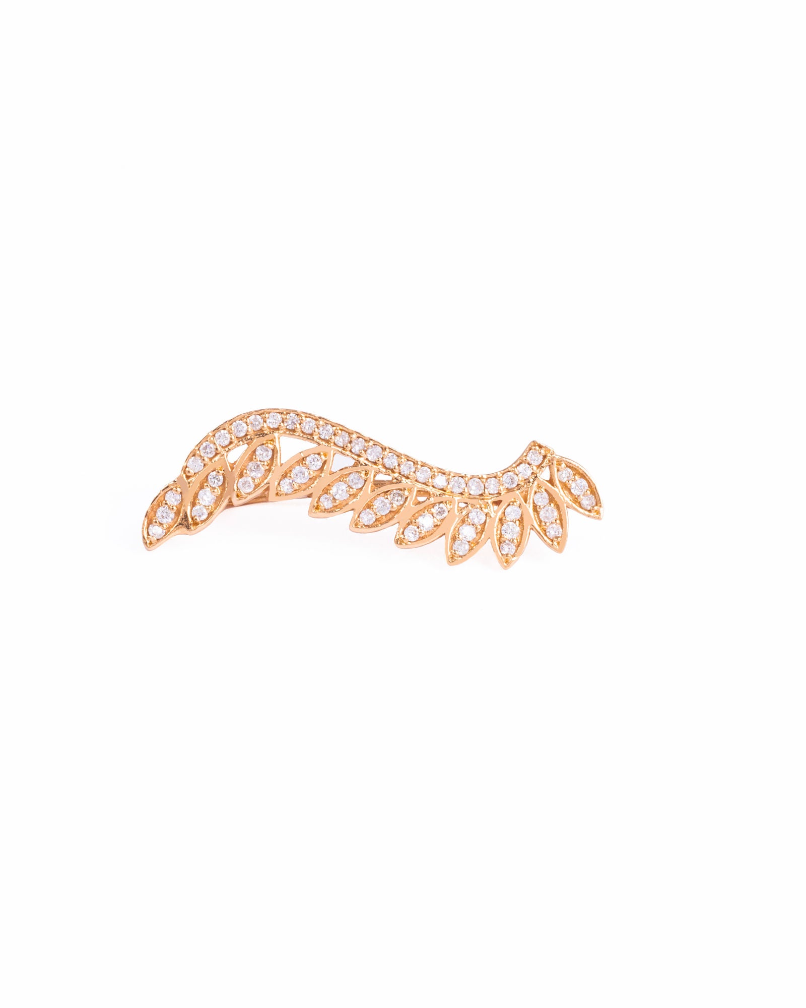 Wing 18K Gold, Whitegold or Rosegold Earring w. Diamonds