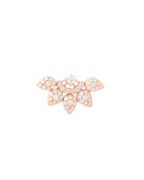 Flower 18K Gold, Whitegold or Rosegold Earring w. Diamonds
