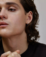 Small 18K Gold Hoops w. Sapphire & Diamonds