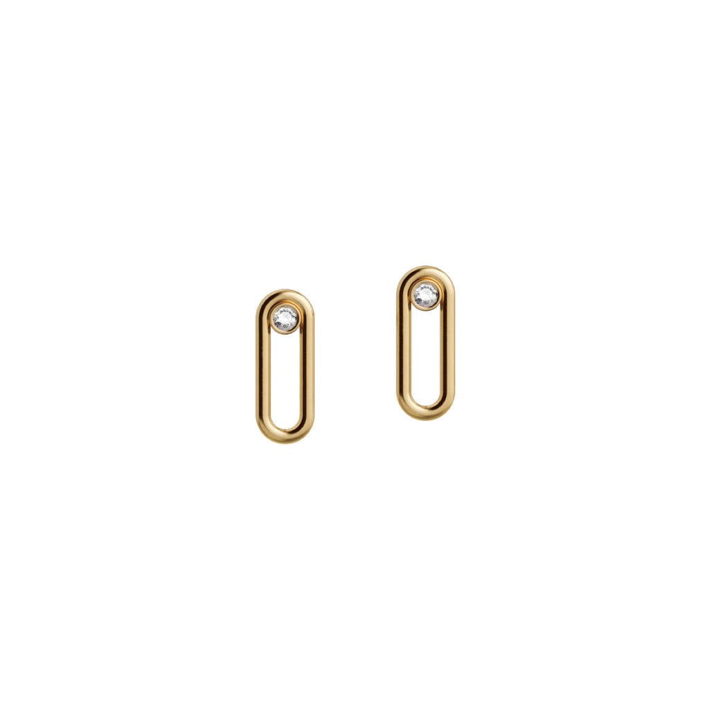 Elements N°1 18K Gold Earring w. Diamond