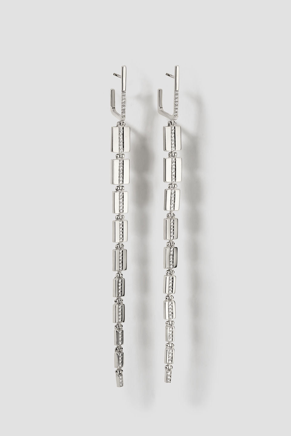 Lustre 20 18K Hvidguld Øreringe m. Diamant