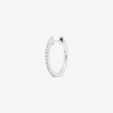 14 mm 14k Hvidguld Hoops m. Diamanter