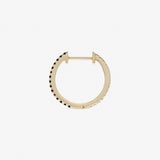 14 mm 14k Gold Hoop w. Diamonds