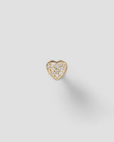 Ephyra Pavé Heart Labret 14k Gold Ear Piercing w. Diamonds