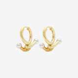 Falcate Vermeil Silver Earrings