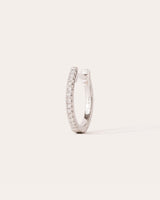 11 mm 14k Whitegold Hoop w. Diamonds