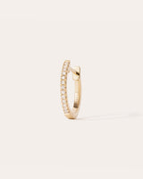 11 mm 14k Gold Hoop w. Diamonds