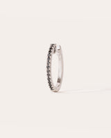 14 mm 14k Hvidguld Hoops m. Diamanter