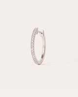 16 mm 14k Hvidguld Hoops m. Diamanter