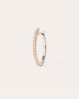16 mm 14k Hvidguld & Guld Hoops m. Diamanter