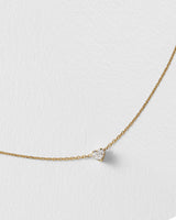 Erosia Heart Charm 18k Gold Necklace w. Diamonds