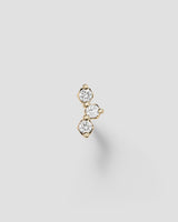 Honey I'm Home Labret 14k Gold Ear Piercing w. Diamonds