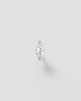 Inner Strength Labret 14k Whitegold Ear Piercing w. Diamonds