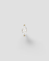 Inner Strength Labret 14k Gold Ear Piercing w. Diamonds