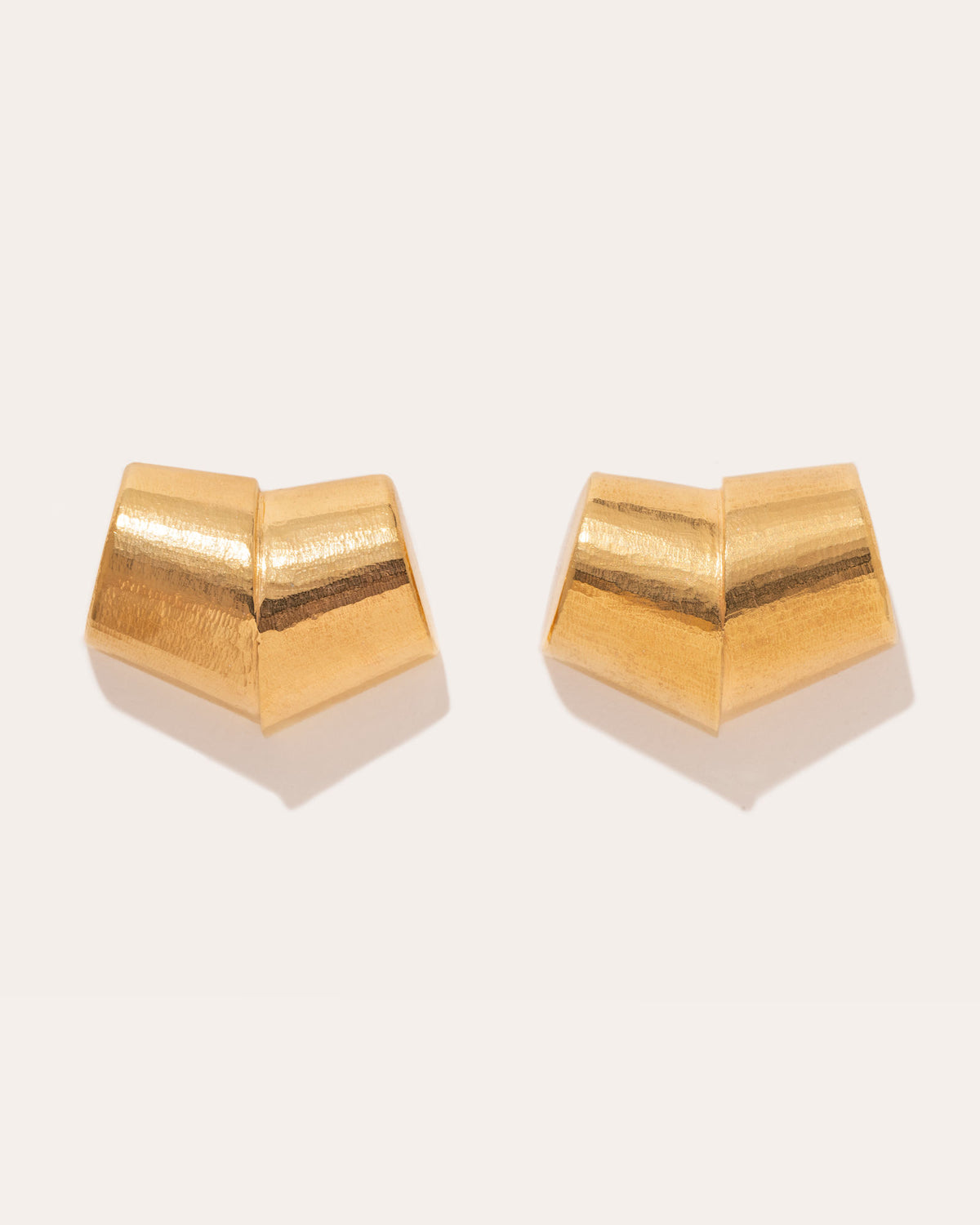 Oblique Vermeil Silver Studs