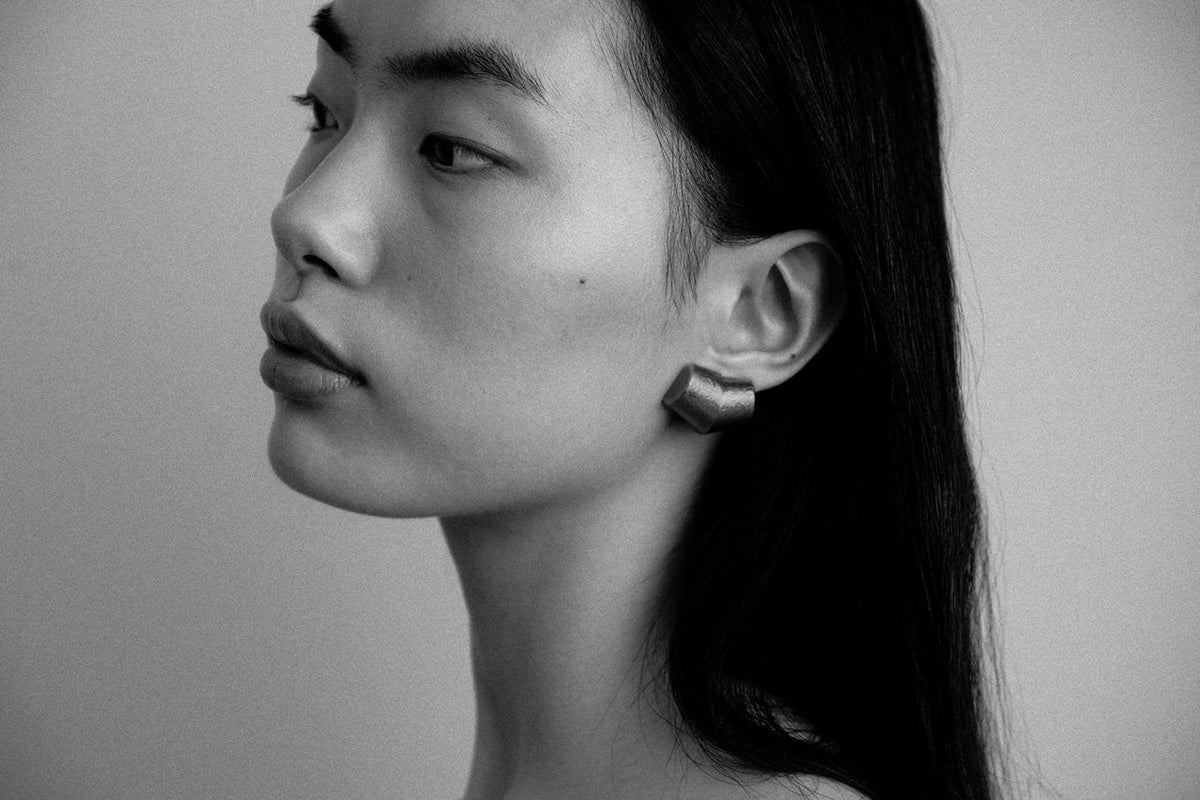 Oblique Vermeil Silver Studs