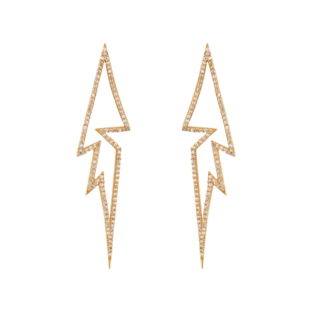 Flash Gold Plated Earrings w. Zirconia