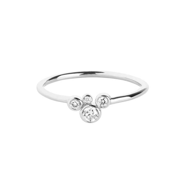 Elena 14K Hvidguld Ring m. Lab-Grown Diamanter