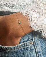 Emerald 14k Gold Bracelet w. Emerald