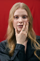 Toi Et Moi 14k or 18k Gold Ring w. Lab-Grown Diamond & Lab-Grown Emerald